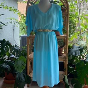 Vintage Pellini see through dress sky blue